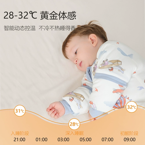 Хлопковый универсальный спальный мешок для новорожденных на четыре сезона, увеличенная толщина