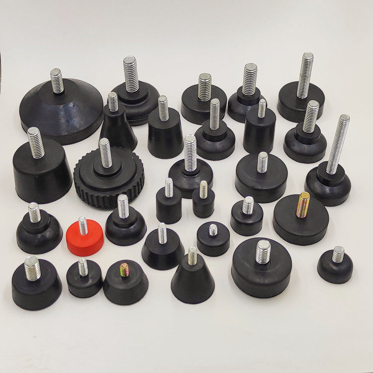 Adjustable screw pulley shock absorber table and chair foot chassis rubber furniture heavy-duty heightened foot pad foot adjustment foot