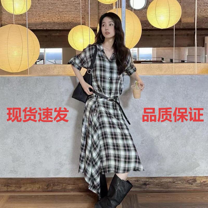 Original Factory Quality Fa Brand Plaid Loose Shirt Dress for Women, Early Autumn 2026 New Arrival Original Factory Quality Fa Brand Plaid Loose Shirt Dress for Women, Early Autumn 2026 New Arrival