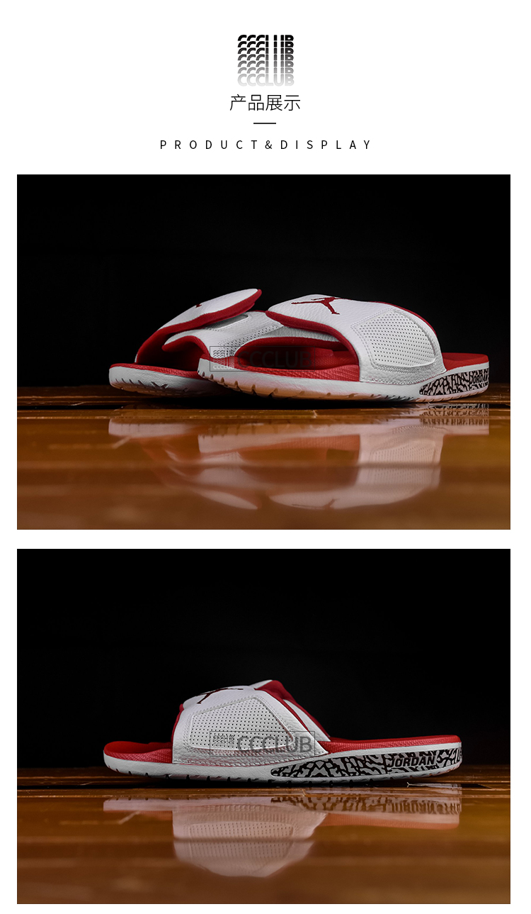 Air Jordan Hydro 3 AJ3 Dép màu đỏ đen Dép thể thao 854556-003-116 dép xăng đan