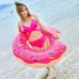 Donut bơi vòng người đàn ông và phụ nữ trưởng thành tăng phao cứu sinh dày tay nhanh tay mạng bong bóng dễ thương màu đỏ dưới vòng Cao su nổi