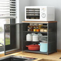Kitchen cabinet layered shelf with door household breathable vegetable counter with door bowl multifunctional storage cabinet