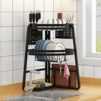 Folding bowl rack sink kitchen sink bowl chopsticks water filter rack dish storage rack
