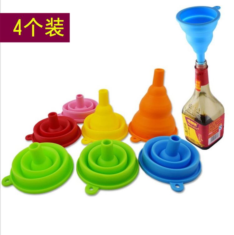 Silicone Folding Telescopic Funnel Small mini Home Oil Spill Split Oil Leak Easy Cleaning Liquid Small Funnel