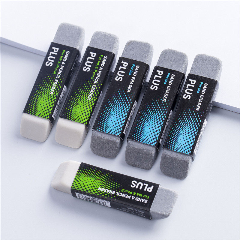 3 packs of Japanese PLUS Plus Scrub Eraser students use pencils to wipe clean pen word sand