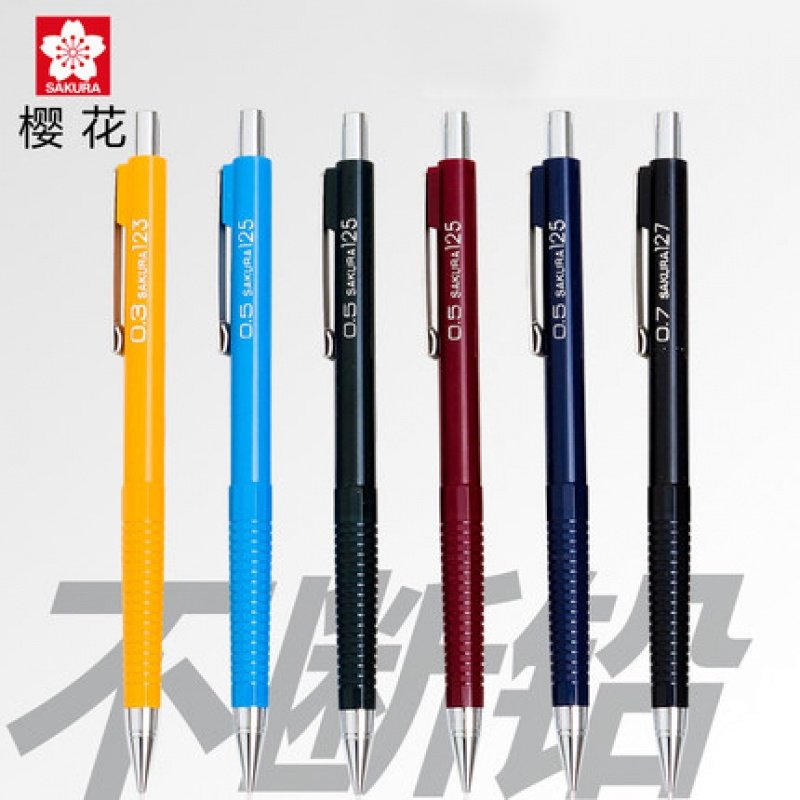 Japanese Sakura Continuous Lead Automatic Pencil 0 3 0 5 0 7 0 9mm Comic Hand-painted Writing Mechanical Pencil