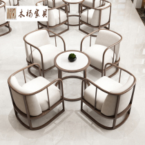 New Chinese sales office negotiation table and chair Beauty Salon club one table four chair combination hotel lobby reception sofa chair