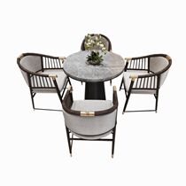 Modern new Chinese sales office talks table and chair set and light luxury hotel Beauty Salon lobby reception rest area dining chair