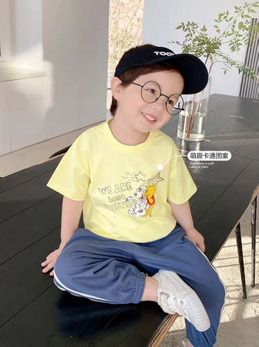 Футболка с коротким рукавом для мальчиков без рукавов, летний жилет, летняя детская летняя одежда, детская одежда, в западном стиле