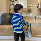 Осенний свитер для мальчиков, осеннее демисезонное детское трикотажное термобелье, детская одежда, в корейском стиле