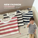 Детская тонкая футболка с коротким рукавом для мальчиков, детская одежда, в западном стиле