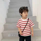 Детская тонкая футболка с коротким рукавом для мальчиков, детская одежда, в западном стиле