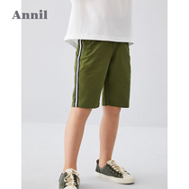 Anel childrens clothing boys five-point casual pants year summer new childrens waist sweatpants five-point pants