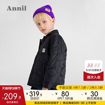 Anel childrens clothing boys short cotton coat warm 2021 Winter new windproof splashing water little boy coat cotton coat