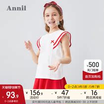 Anel childrens clothing girl dress set summer new middle school fashion student Net red skirt suit