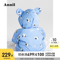 Anel childrens clothing infant jumpsuit 2021 Winter New newborn cotton coat warm newborn baby crawling clothes