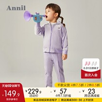 Anel childrens clothing girls autumn suit new baby sweater two-piece Children Spring and Autumn Leisure set