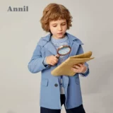 Плащ для мальчиков, длинная осенняя детская куртка для выхода на улицу