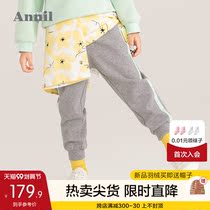 Shopping mall with Anael childrens clothing girls sports trousers 2021 autumn new foreign style baby tie pants warm