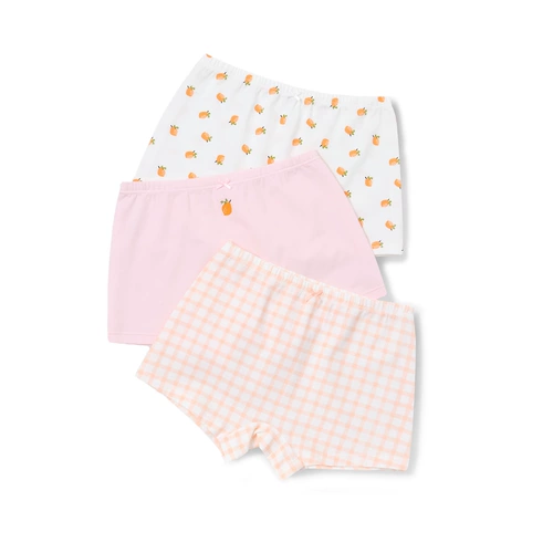 [Тот же стиль в торговых центрах] Детская одежда Annil, нижнее белье для девочек, трусы-боксеры, комплект из трех предметов, весна 2025, новый стиль JG517560