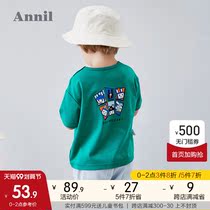 Anel childrens clothing Boy T-shirt round neck summer new net red print baby Foreign style shirt short sleeve