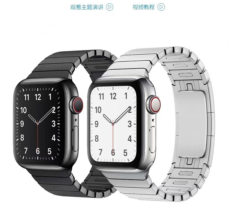 Kewu digital Apple Watch8 strap Apple ultra watch metal strap Watch1 2 3 4 5 6 SE stainless steel chain s7 wristband tide