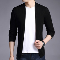 2021 new knitted cardigan thin sweater mens casual jacket trendsetter slim spring and summer V-neck fashion line clothing