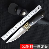 D2 steel high hardness knife mini outdoor portable EDC small straight knife portable key knife field survival knife