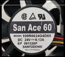 Brand new original Sanyo 109R0624G4D05 6CM 6025 24V 0 13A cooling fan