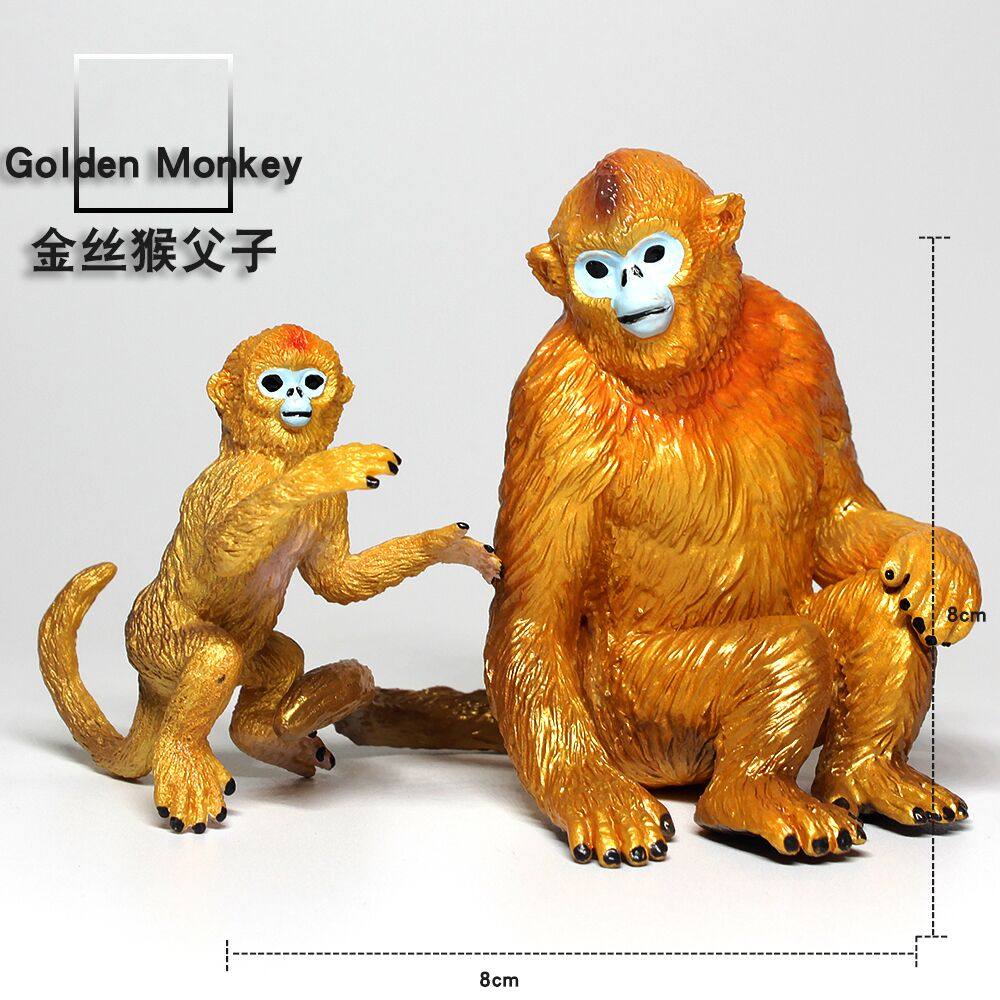 Simulation safari golden monkey model size monkey orangutan model children cognitive toy gift