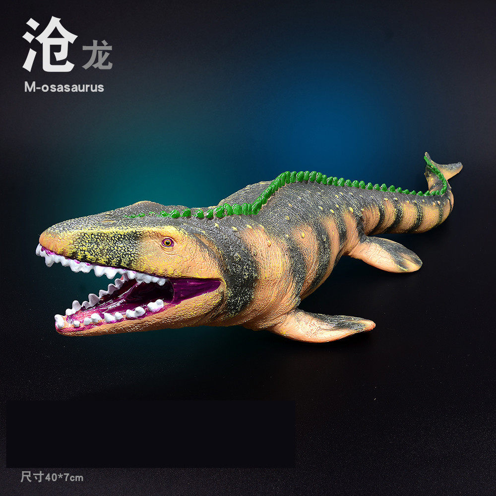 Simulation dinosaur model toy soft rubber large mosasaurus model gift