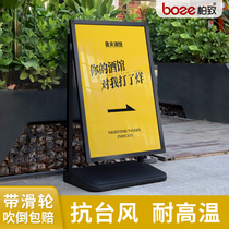 Windproof billboard outdoor signage guide sign vertical door welcome water sign display sign recruitment vertical sign display stand