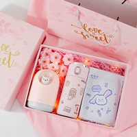 Розовый увлажнитель воздуха, стакан, открытка, с медвежатами