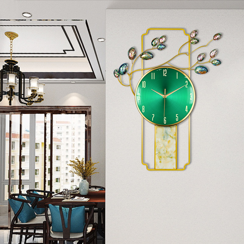 China Wind Living Room Watches and clocks Home Silent Hanging Clocks Fashion Creative Metal Iron Art Chinese Decorative Wall New wall Clock