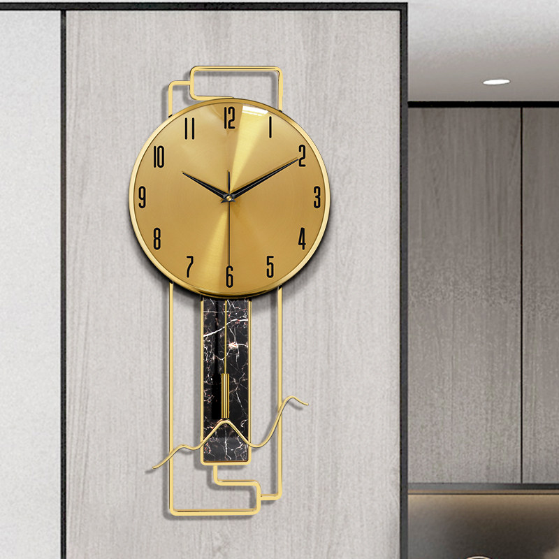 Fashion Creative New Chinese Living Room Clock Home Hanging Bell Book Room Tea Room Decoration Modern Extremely Simple Design Wall Clocks