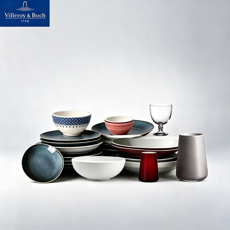 [Special Offer Flash Sale] Villeroy & Boch German Imported Tableware Bowls Plates Knives Forks Vases Wine Glasses Ceramics