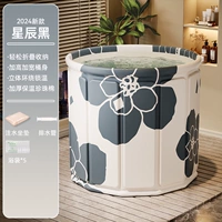 [Бесплатная установка] Маленький черный цветок 070 см+сумка для ванны*5