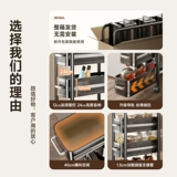 Стеллаж для хранения на кухне, шкаф для хранения с чрезвычайно узким зазором, многослойный выдвижной шкаф со стороны холодильника, полка на тележке для фруктов и овощей