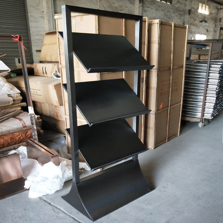 Home Type Photo Magazine Rack Rose Gold Data Shelf Real Estate Information Shelf Sample House Display Center Press Shelf Book Report Shelf