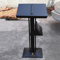 Black menu vertical black contract frame customized building reading frame single page simple flip shelves