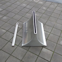 Tempered glass vertical brand curved advertising display poster frame custom high-end shopping mall water brand stainless steel billboard