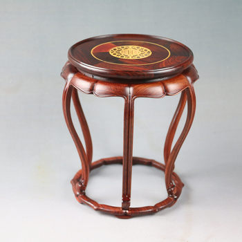 Solid wood round bonsai jade vase