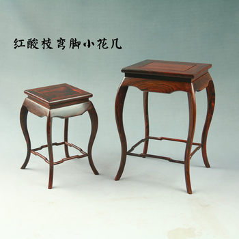 Red Rosewood Chinese-Style Square Small Flower Stand Teapot Wooden Tray Incense Burner Bonsai Jade Ornament Classical Solid Wood Base