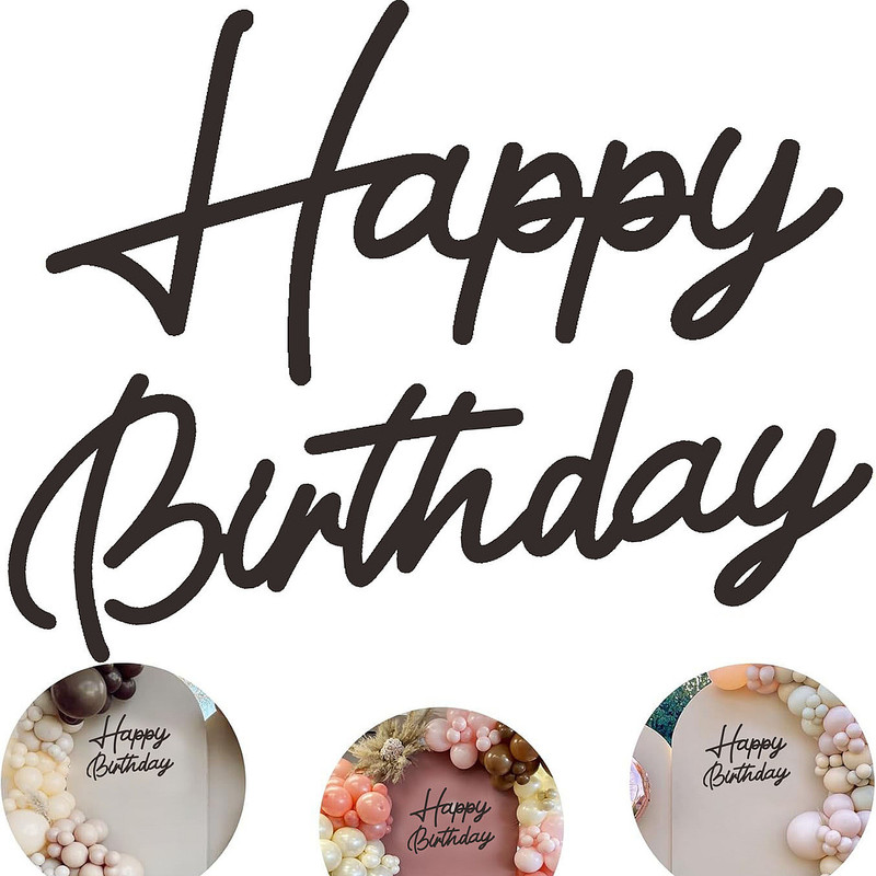 Birthday Party Event Theme Decorations Happy Birthday Wooden Birthday Party Scene Decorations