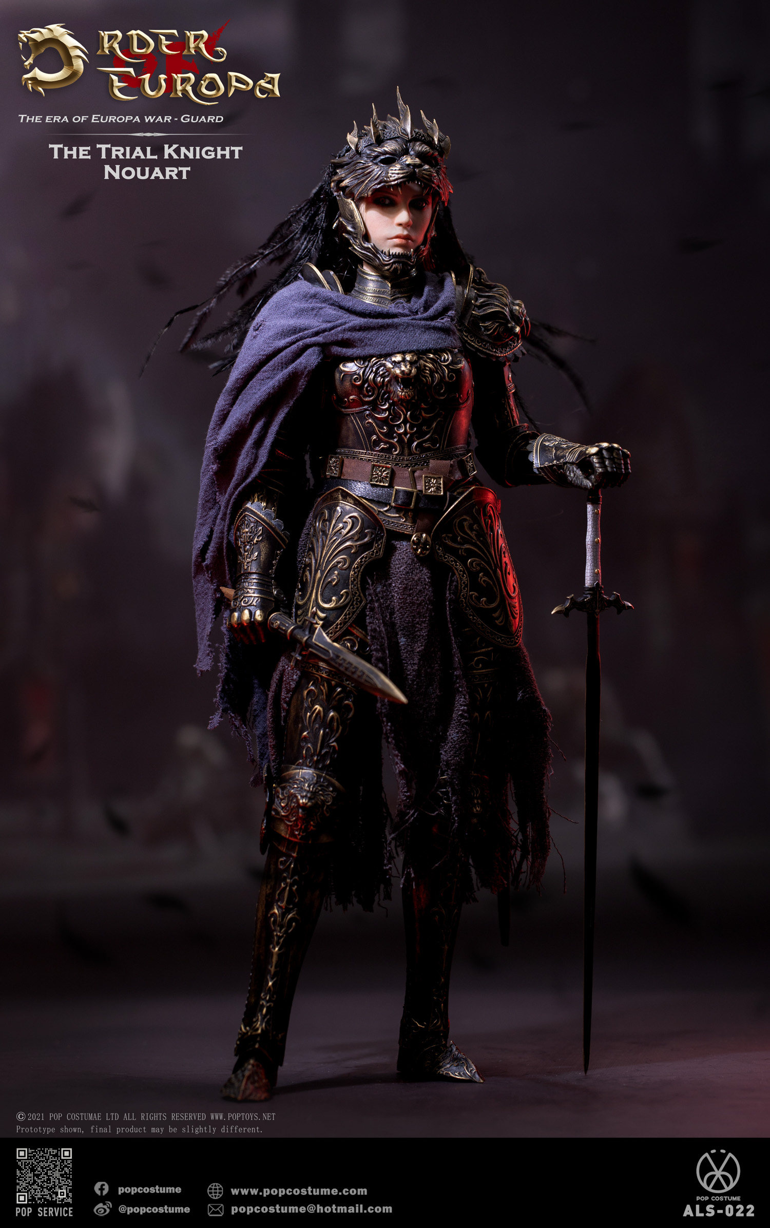 POP COSTUME 1 6 WF2023 Shanghai venue Europa trial Knights Nuwar pick up single-Taobao