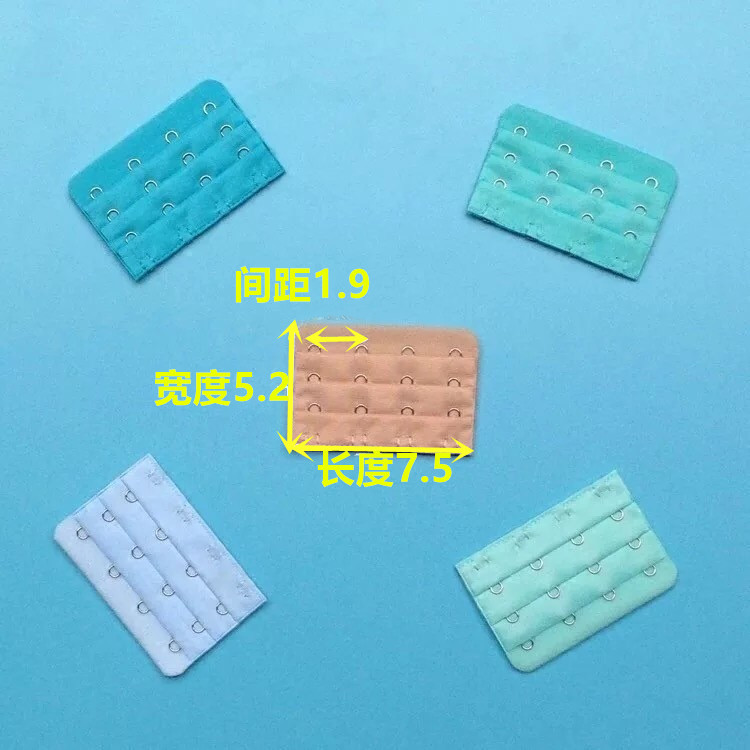 Đồ lót cộng với ba hàng bốn khóa phụ nữ áo ngực phụ kiện khóa kéo dài phía sau phần mở rộng đai dài với khóa sau móc khóa nới rộng áo ngực