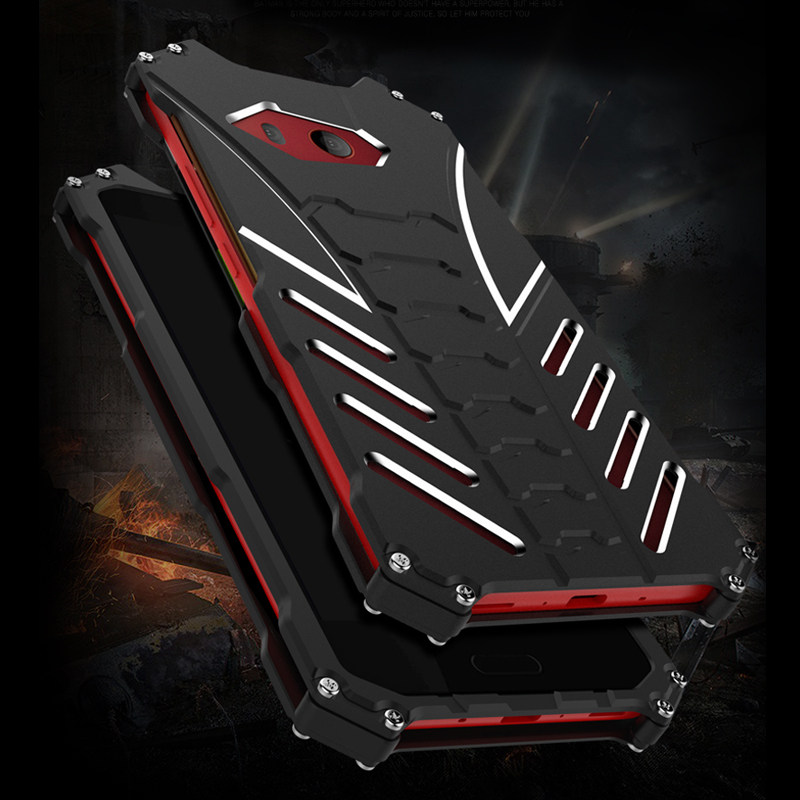R-Just Batman Shockproof Aluminum Shell Metal Case with Custom Batarang Stent for HTC U11