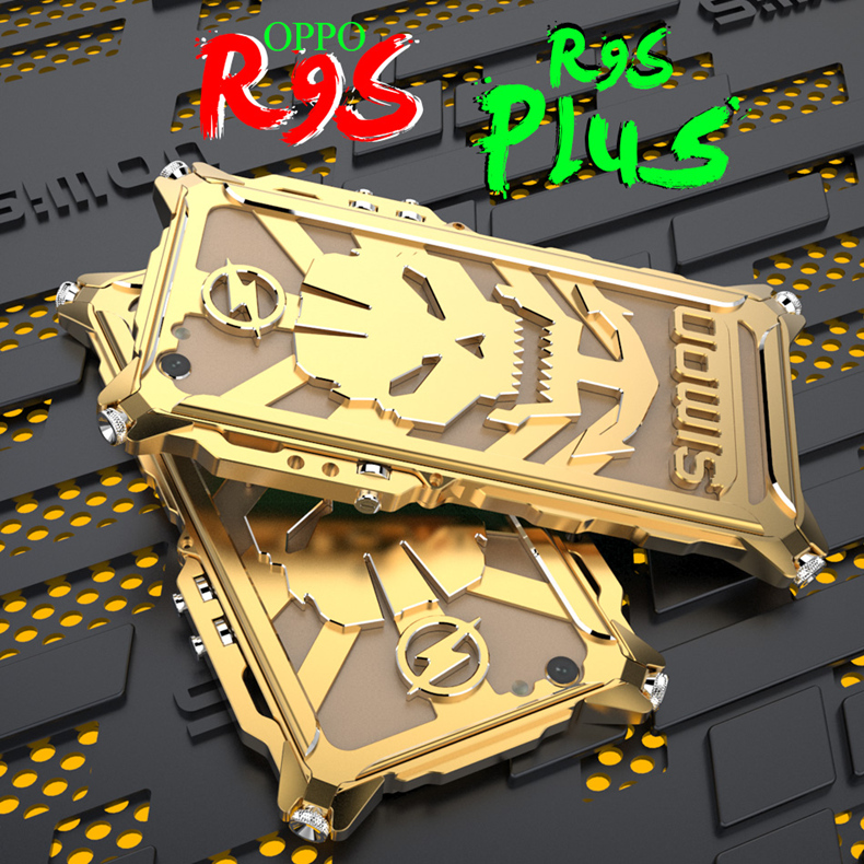 SIMON THOR Aviation Aluminum Alloy Shockproof Armor Metal Case Cover for OPPO R9s & OPPO R9s Plus