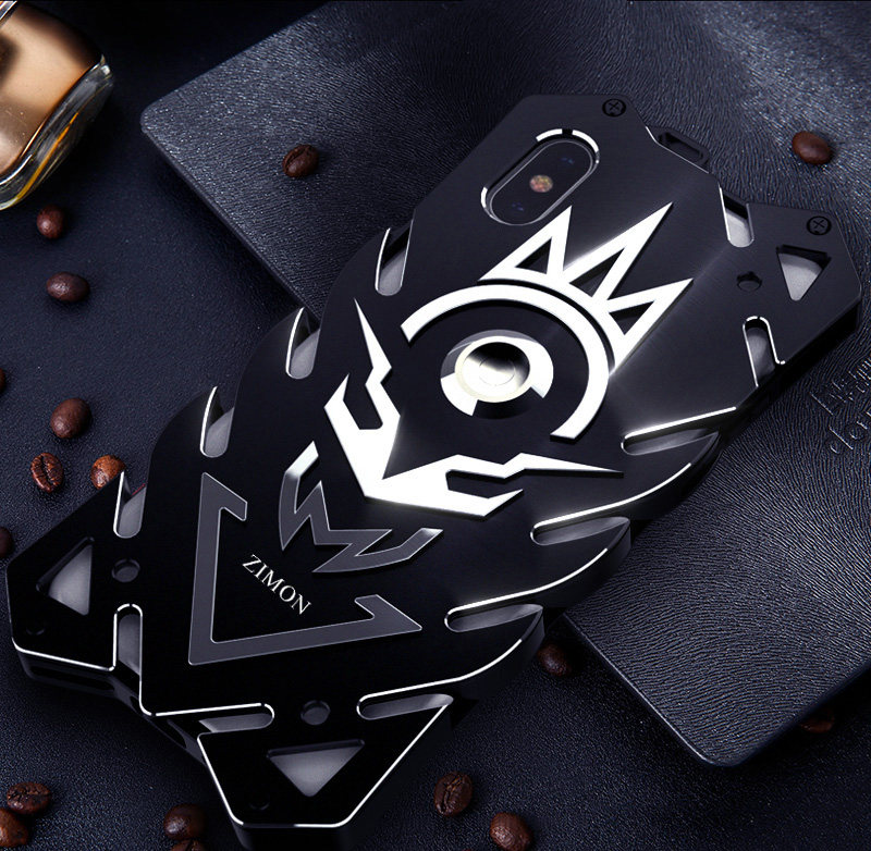 SIMON New THOR II Magnetic Bracket Aviation Aluminum Alloy Shockproof Armor Metal Case Cover for Apple iPhone X