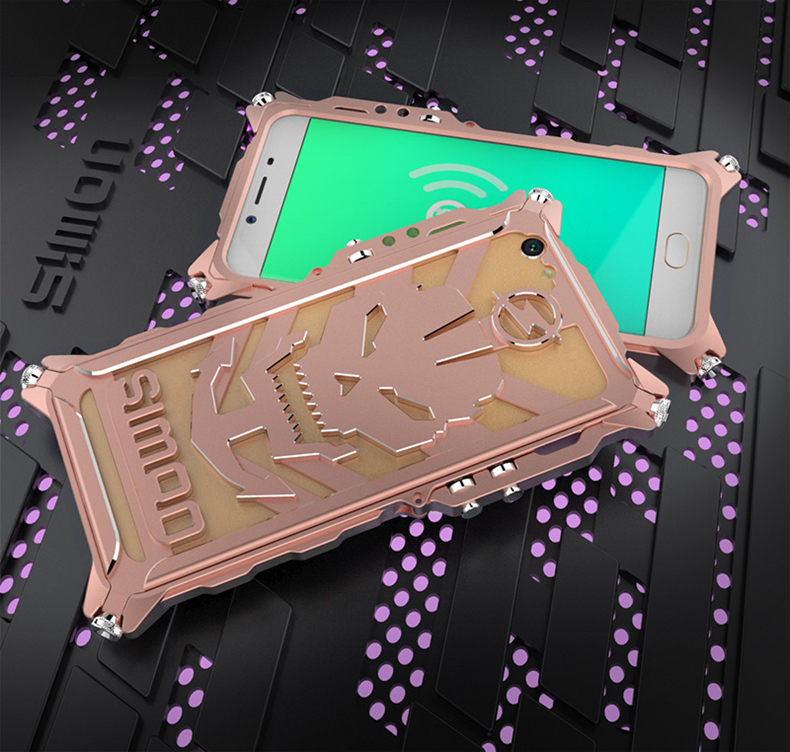 SIMON THOR Aviation Aluminum Alloy Shockproof Armor Metal Case Cover for OPPO R9s & OPPO R9s Plus